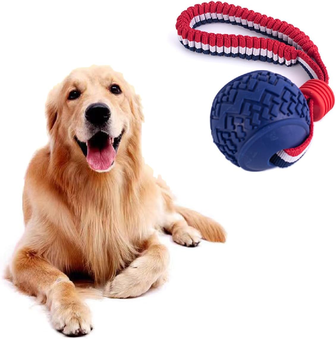 Ball Rope Toy for Small and Medium Dogs in Blue and Red