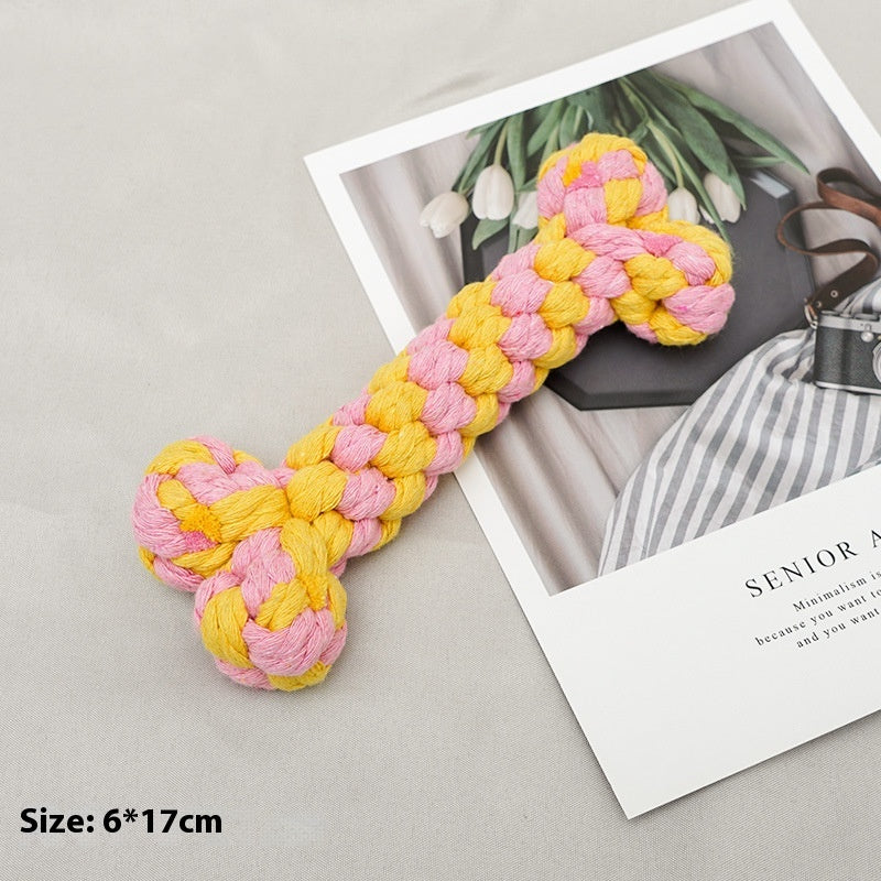 Rope Chew Toy With Knotted Animal Shapes