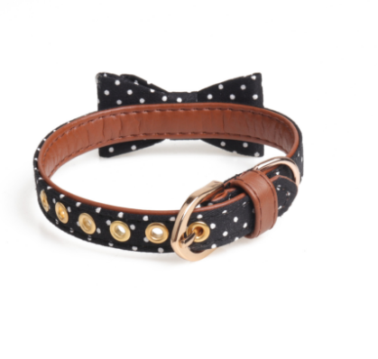 Polka Dot Dog Collar and Leash Set