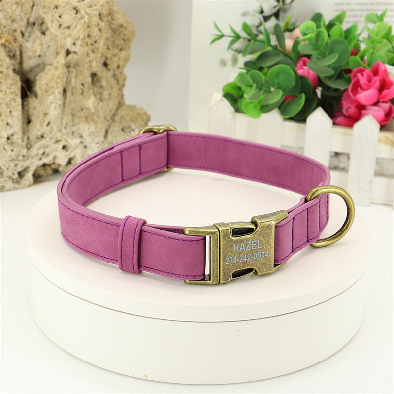 Elegant Dog Collar and Leash Set in Multiple Colors