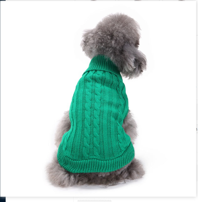 Colorful Knit Pullover Dog Sweater