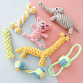 Rope Chew Toy With Knotted Animal Shapes