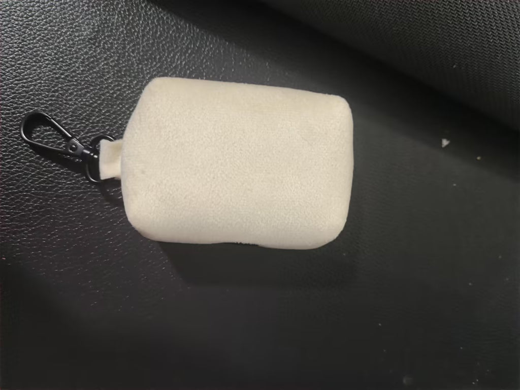 Soft Velvet Poop Bag Dispenser with Hardware Accent