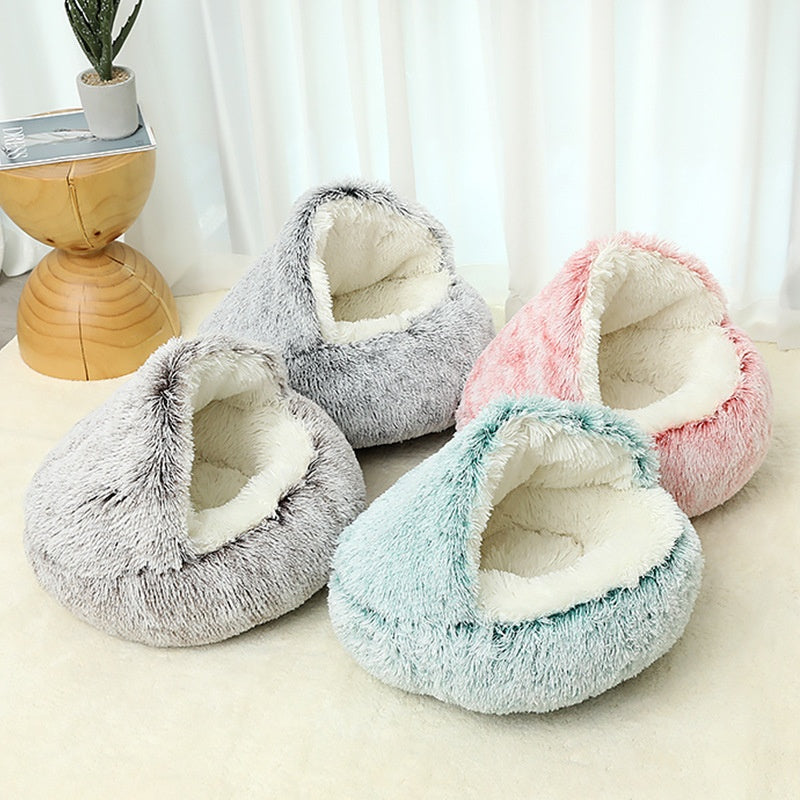 Semi-Enclosed Cave Bed for Small Dogs