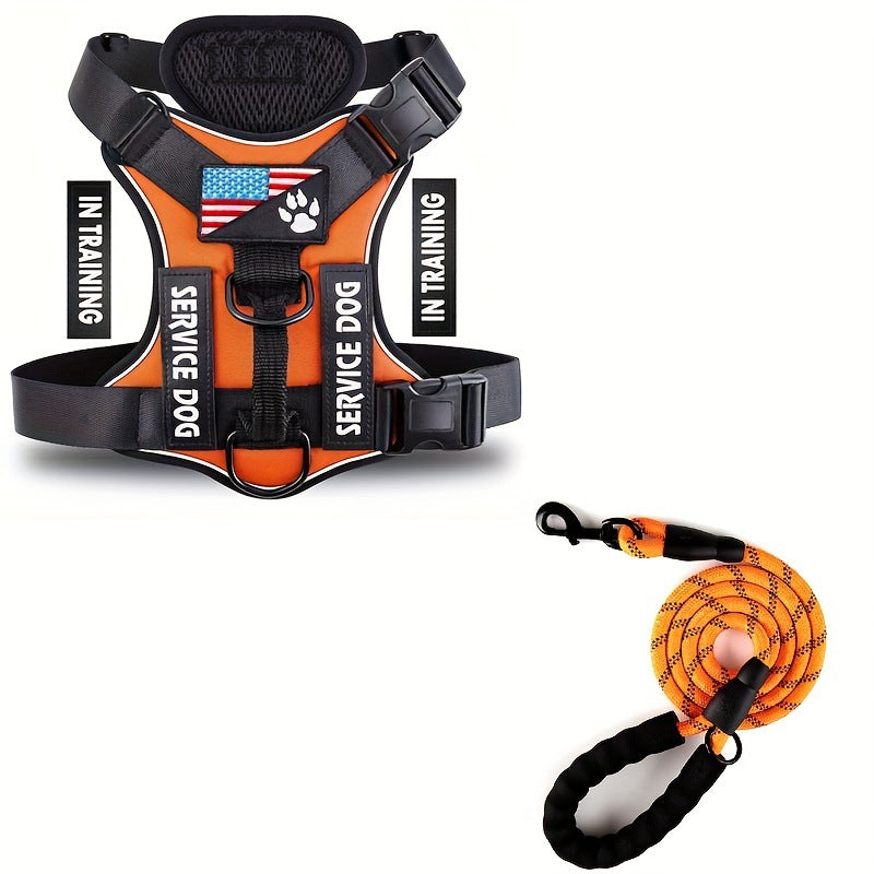 Chest Plate Dog Harness Leash in 7 Colors