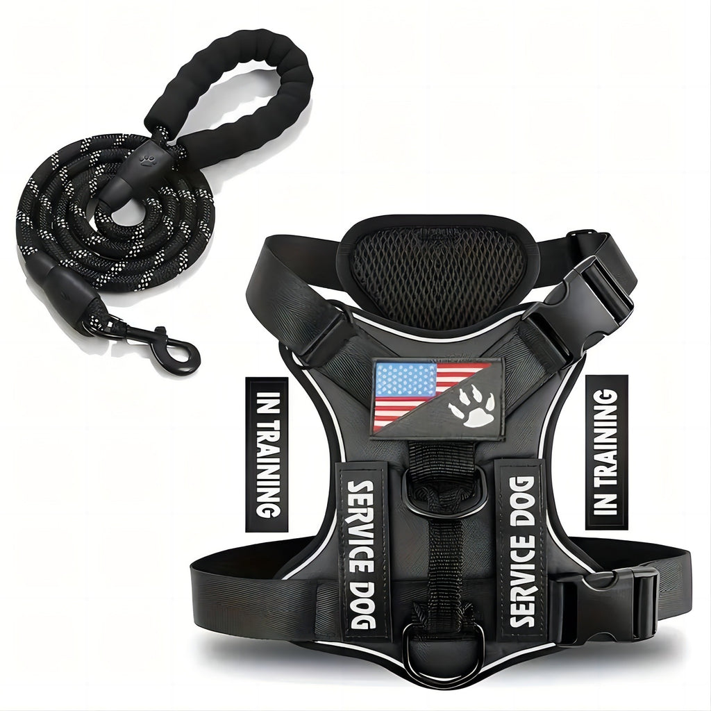 Chest Plate Dog Harness Leash in 7 Colors