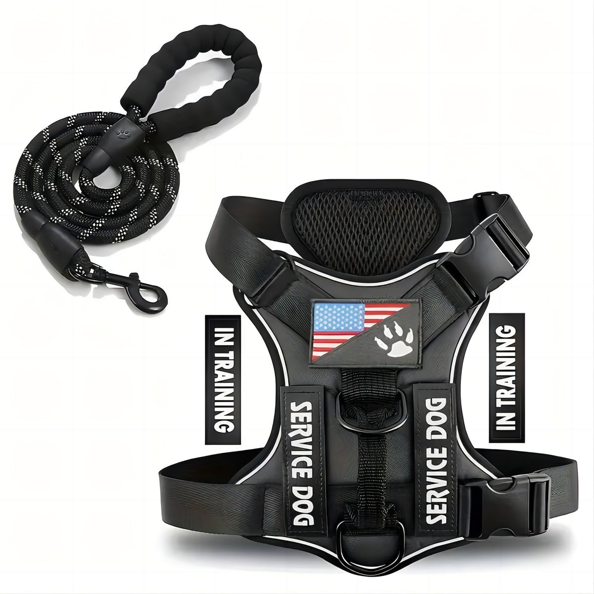 Chest Plate Dog Harness Leash in 7 Colors