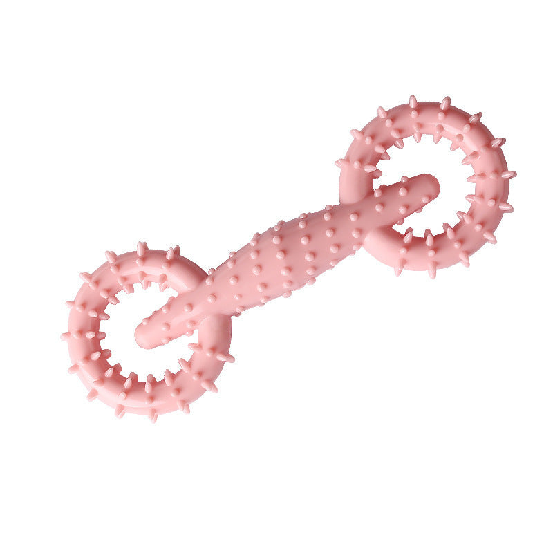 Dog Chew Toy Ring in Blue, Pink & Green