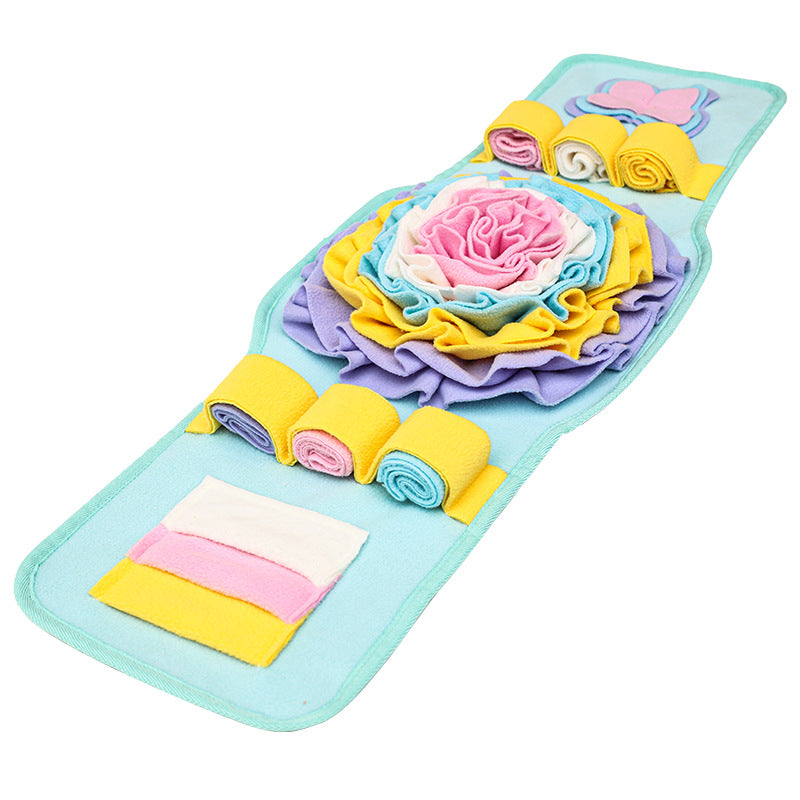 Sniff Mat Dog Training Pad in Yellow and Blue