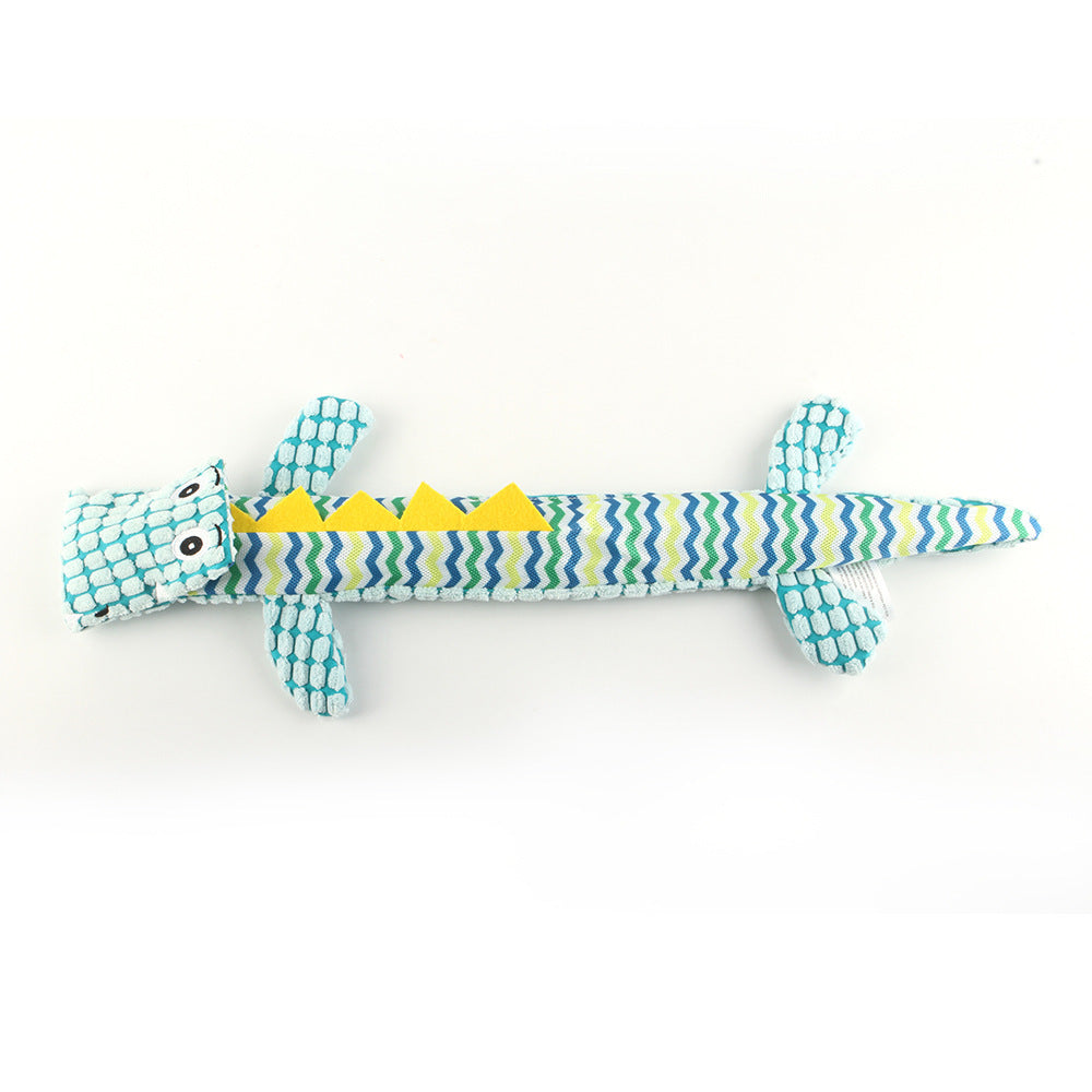 Dog Chew Toy Plush Squeaky Paper Toy with Animal Designs