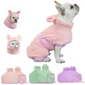 Hooded Microfiber Dog Bathrobe in Multiple Colors