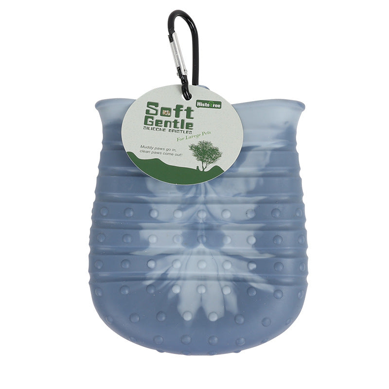 2 In 1 Paw Washer Brush Cleaning Cup in Blue and Pink
