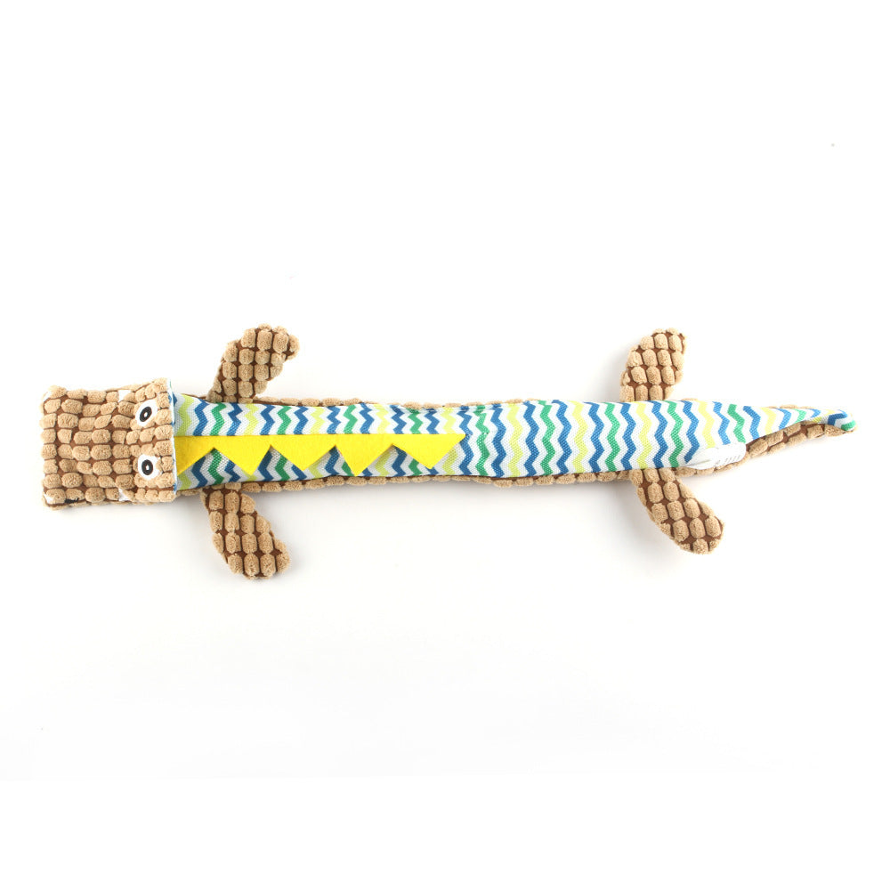 Dog Chew Toy Plush Squeaky Paper Toy with Animal Designs