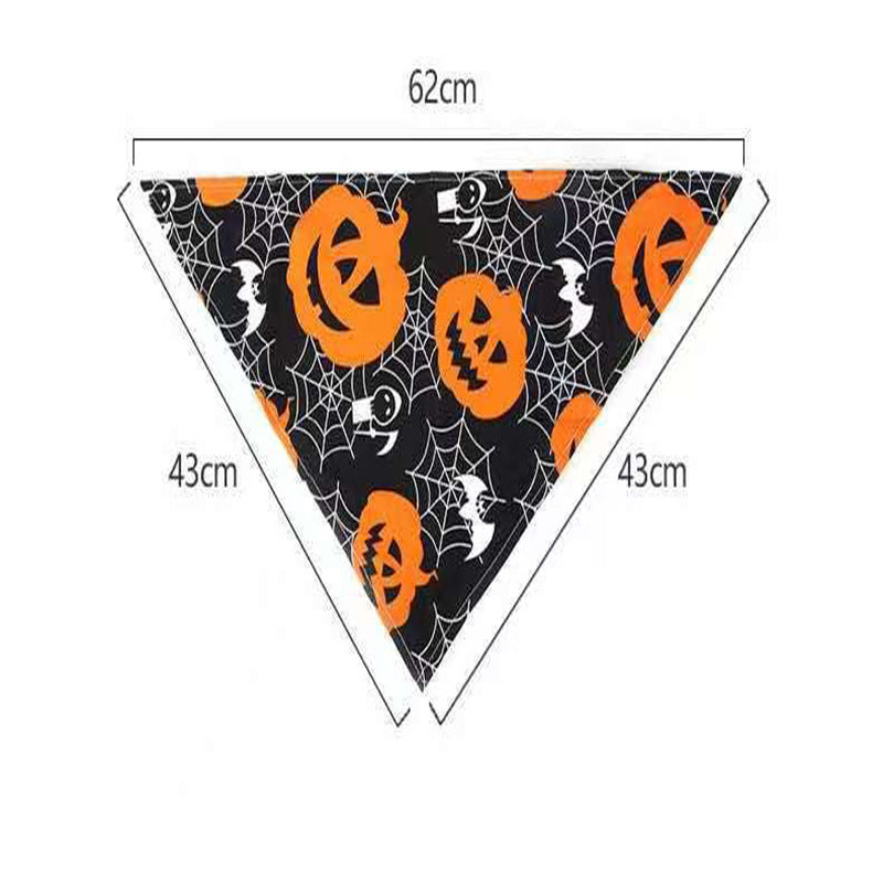 Halloween Skull Triangle Dog Bandana Scarf