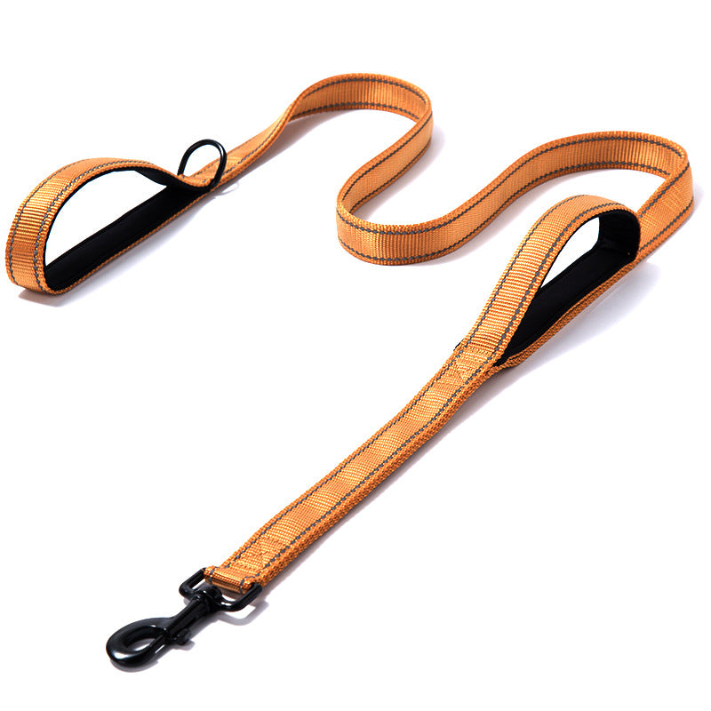 Double Thickened Reflective Nylon Leash for Dogs