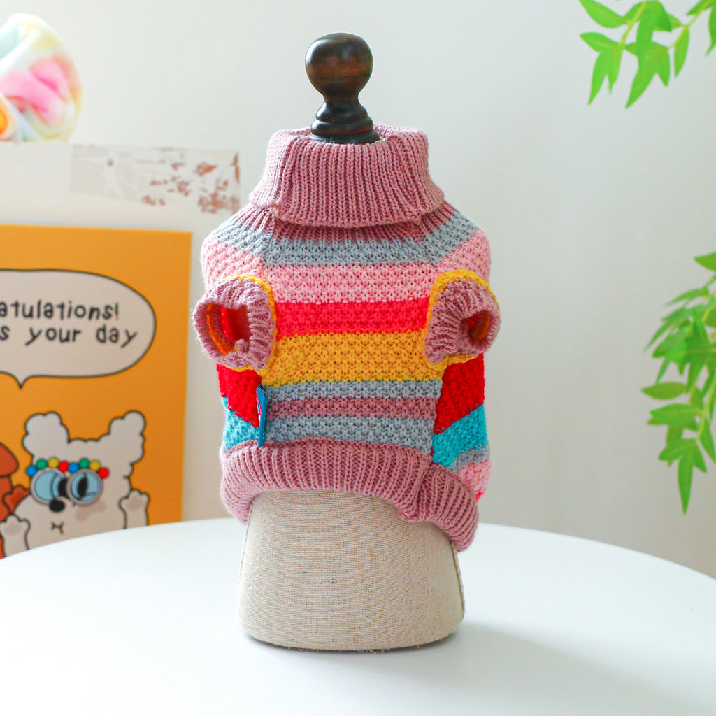 Striped Knit Sweater for Small Dogs