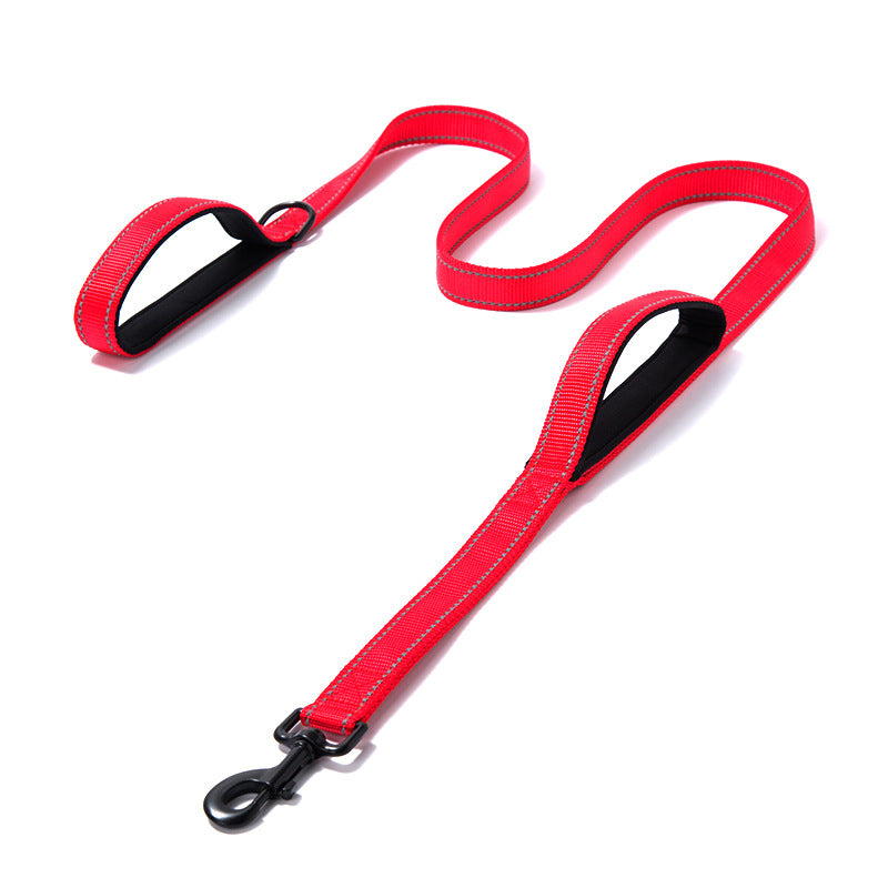 Double Thickened Reflective Nylon Leash for Dogs