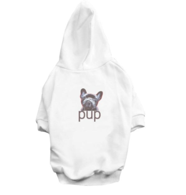 Cotton Dog Hoodie in Black, White, Red, Pink