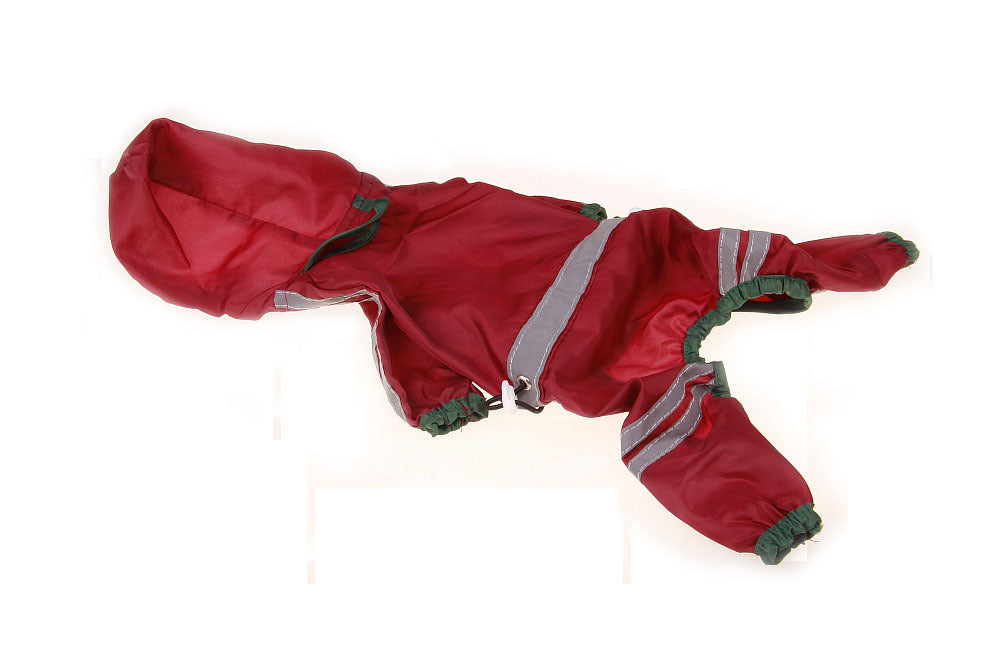 Lightweight Dog Raincoat with Reflective Strips