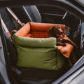 Car Seat Cover Dog Bed in Blue, Green & Khaki