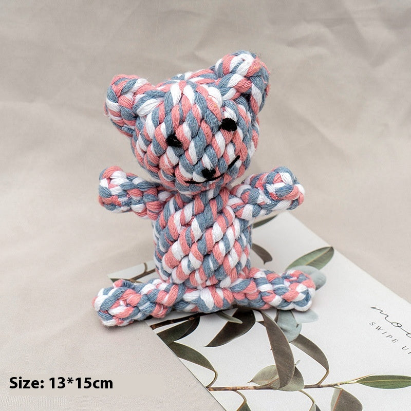 Rope Chew Toy With Knotted Animal Shapes